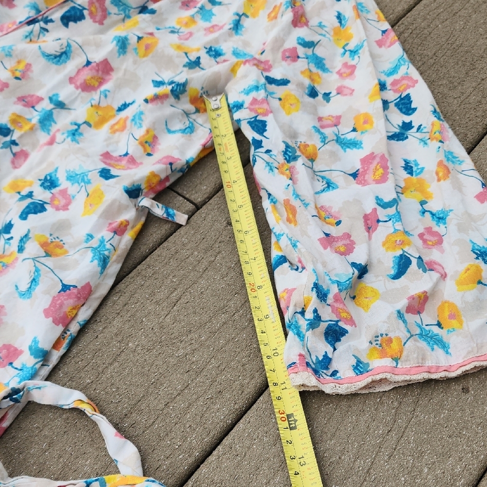 (M) cyberjammies Vibrant Floral Kimono Robe Soft Lightweight Weekend Loungewear - Picture 6 of 10